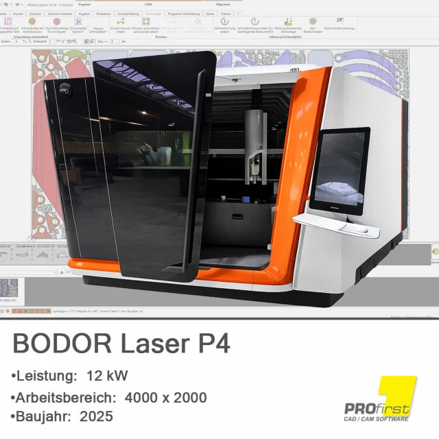 🚀 Neue Laseranlage erfolgreich in Betrieb genommen

Bei unserem Kunden wurde eine neue BODOR P4 Laseranlage mit 12 kW Leistung und einem Arbeitsbereich von 4000 × 2000 mm erfolgreich installiert und in Betrieb genommen.

Wie gewohnt haben wir die Anlage direkt vor Ort umfassend getestet.

Das Ergebnis: präzise Schnitte, stabile Prozesse und eine rundum überzeugende Performance 🔥

Dank der Integration in unsere PROfirst CAM ist die Anlage nahtlos in die bestehende Fertigung eingebunden – für effiziente Programmierung und optimale Ausnutzung der Maschine.

💡 Ein weiteres starkes Beispiel dafür, wie moderne Lasertechnologie und durchdachte CAM-Lösungen perfekt zusammenspielen.

#lasercutting #CNC #Blechbearbeitung #CAM #Industrie40 #Fertigung #metallbau #profirst_group #laserschneiden